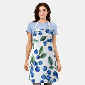 Blueberry pattern apron