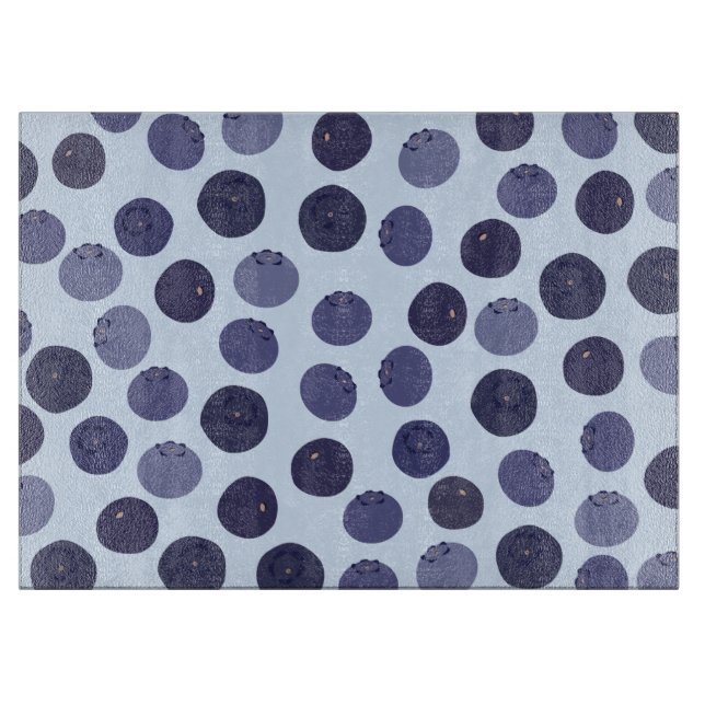 Blueberry Pattern Cutting Board (Front)