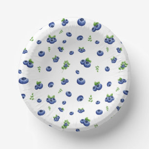 Blueberry Pattern Paper Plate