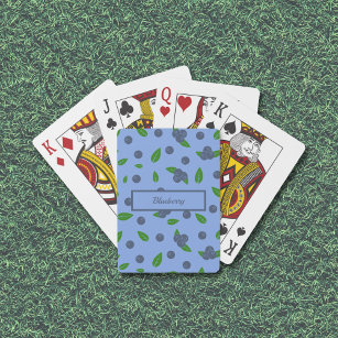 Blueberry pattern Playing Cards