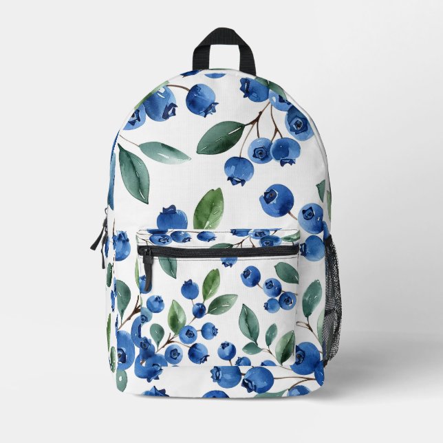Blueberry pattern printed backpack (Front)