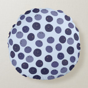 Blueberry Pattern Round Cushion