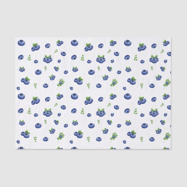 Blueberry Pattern Tissue Paper (Front)