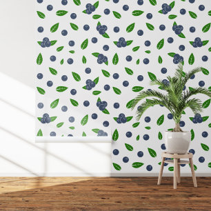 Blueberry pattern wallpaper