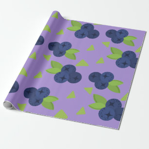 blueberry pattern  wrapping paper