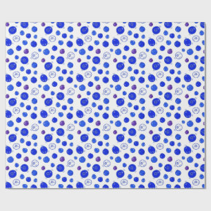 blueberry patterns wrapping paper
