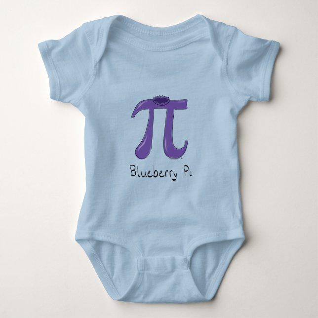 Blueberry Pi Cute Math Pi Day Kid's Baby Bodysuit (Front)