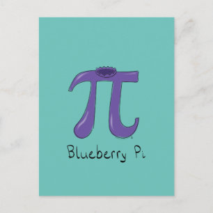 Blueberry Pi Cute Math Pi Day Postcard