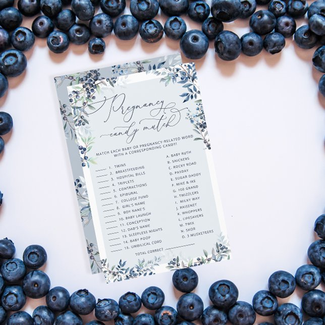 Blueberry Pregnancy Candy Bar | Baby Shower Game  (Creator Uploaded)