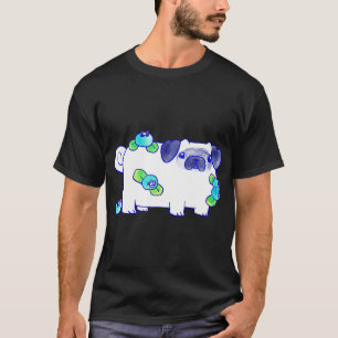 Blueberry Pug Watercolor Classic  579 T-Shirt