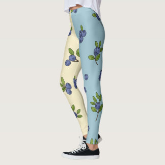 Blueberry Repeat Pattern – Pastel Vibe Leggings