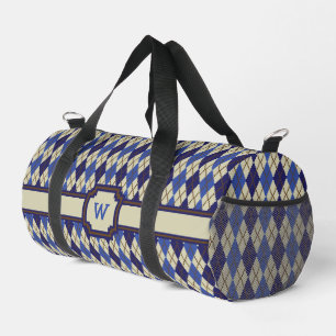 Blueberry Scone Argyle Duffle Bag