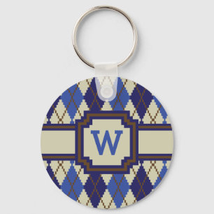 Blueberry Scone Argyle Keychain