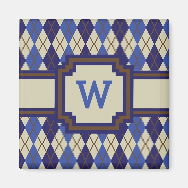 Blueberry Scone Argyle Magnet (Front)