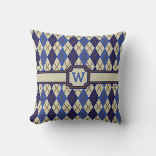 Blueberry Scone Argyle Pillow