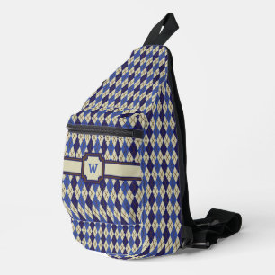 Blueberry Scone Argyle Sling Bag