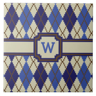 Blueberry Scone Argyle Tile