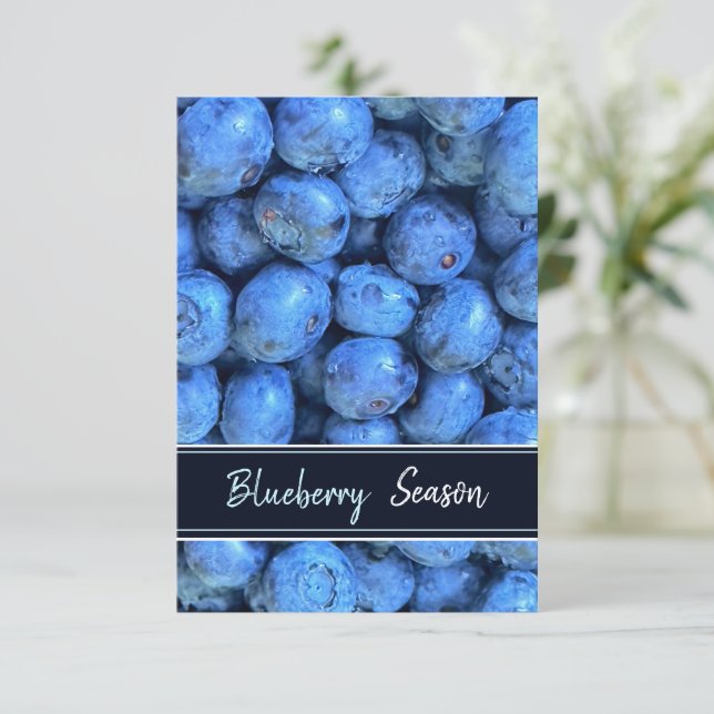 Blueberry Season Postcard  (Standing Front)