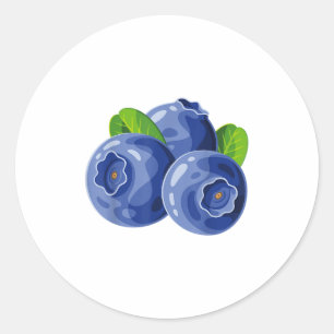 Blueberry Shirt Adult Men Women Kids Blueberry Cos Classic Round Sticker