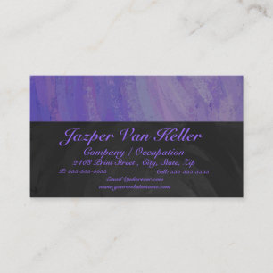 Blueberry Smear and Black Monogram Business Card