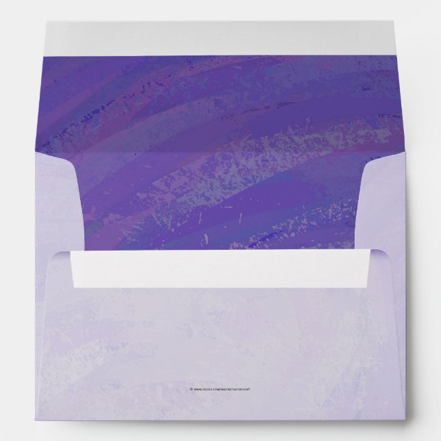 Blueberry Smear and Black Monogram Envelope (Back (Bottom))