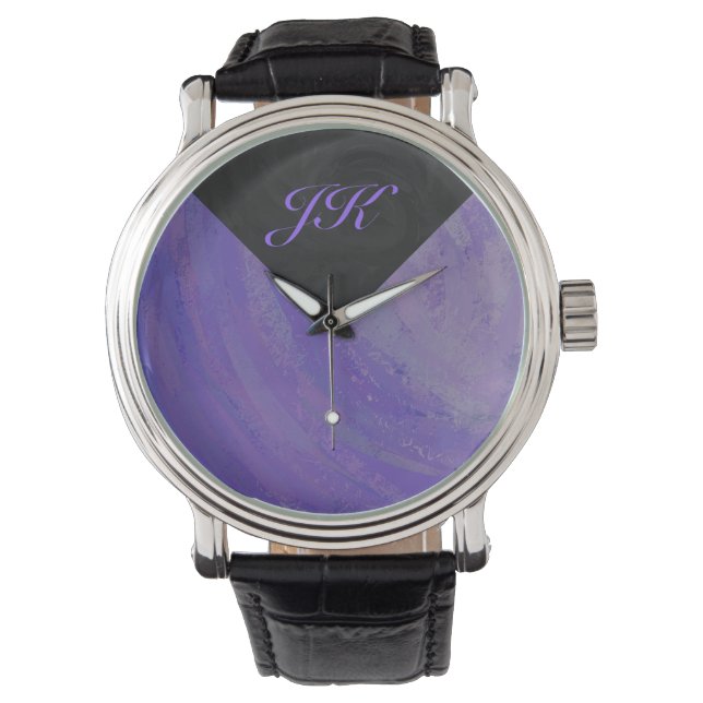 Blueberry Smear and Black Monogram Watch (Front)