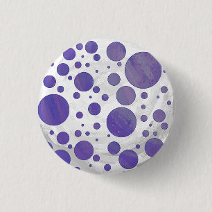 Blueberry Smear Polka Dot 3 Cm Round Badge