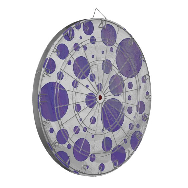 Blueberry Smear Polka Dot Dartboard (Front Left)