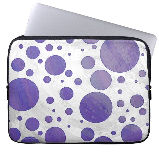 Blueberry Smear Polka Dot Pattern Laptop Sleeve (Front)