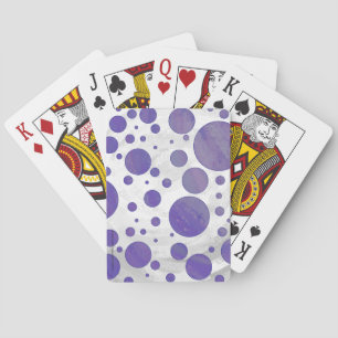 Blueberry Smear Polka Dot Playing Cards