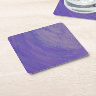 Blueberry Smear Square Paper Coaster