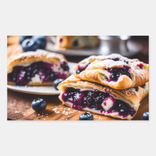 Blueberry Strudels Rectangular Sticker
