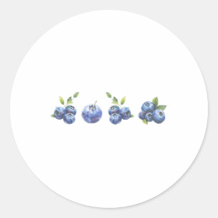 Blueberry Summer Cottagecore Berries Aesthetic Bot Classic Round Sticker