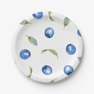Blueberry   Sweet Baby Shower Paper Plate