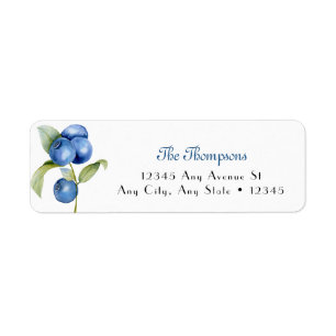 Blueberry Sweet Baby Shower Return Address