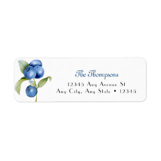 Blueberry | Sweet Baby Shower Return Address