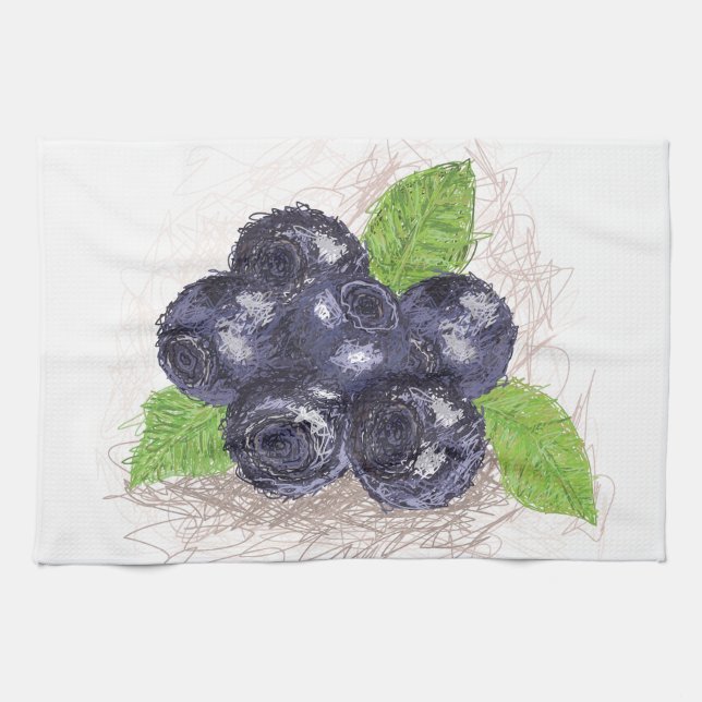 blueberry tea towel (Horizontal)