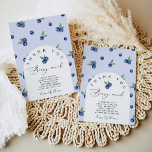 Blueberry thank you berry much thank you card