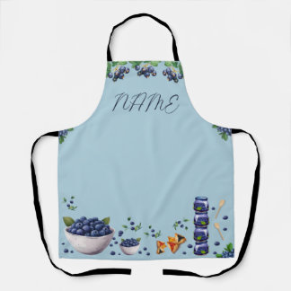 Blueberry Theme All Over Print Apron