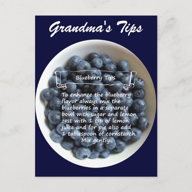 Blueberry Tips Postcard (Front)