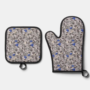 Blueberry Tree, William Morris Oven Mitt & Pot Holder Set