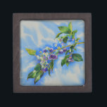 Blueberry watercolor painting jewellery box<br><div class="desc">Romantic Blueberry Watercolor painting -  beautiful impressionistic inspired watercolor by H Cooper</div>