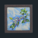 Blueberry watercolor painting jewellery box<br><div class="desc">Romantic Blueberry Watercolor painting -  beautiful impressionistic inspired watercolor by H Cooper</div>