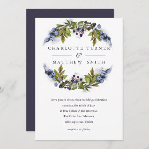 BlueBerry Wedding Invitation