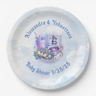 Blueberry Wishes Gnomery Kisses Shower Paper Plate