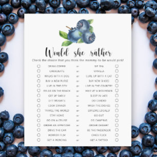 Blueberry - Would She Rather Baby Shower Game