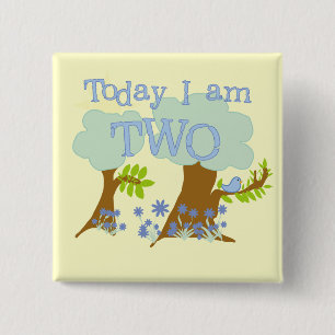 Bluebird 2nd Birthday Tshirts and Gifts 15 Cm Square Badge