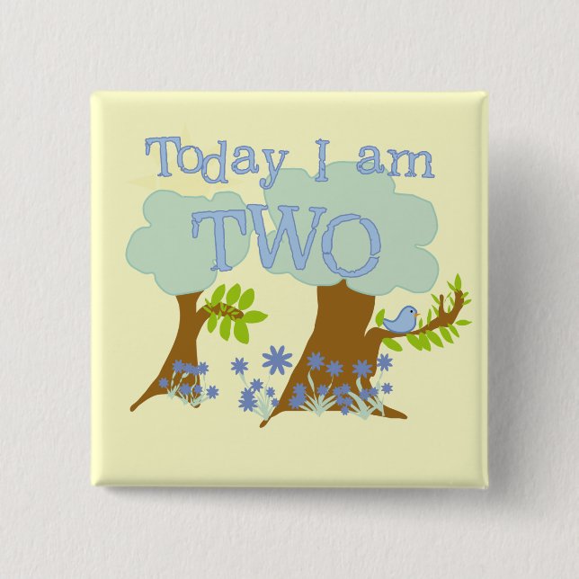 Bluebird 2nd Birthday Tshirts and Gifts 15 Cm Square Badge (Front)