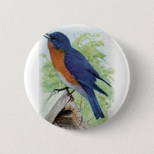 Bluebird 6 Cm Round Badge