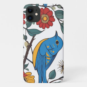 Bluebird and Wildflower Folk Art Case-Mate iPhone Case